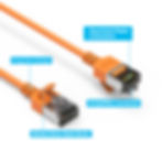 Thumbnail: 2Ft Cat.8 U/FTP Slim Ethernet Network Cable Black 30AWG