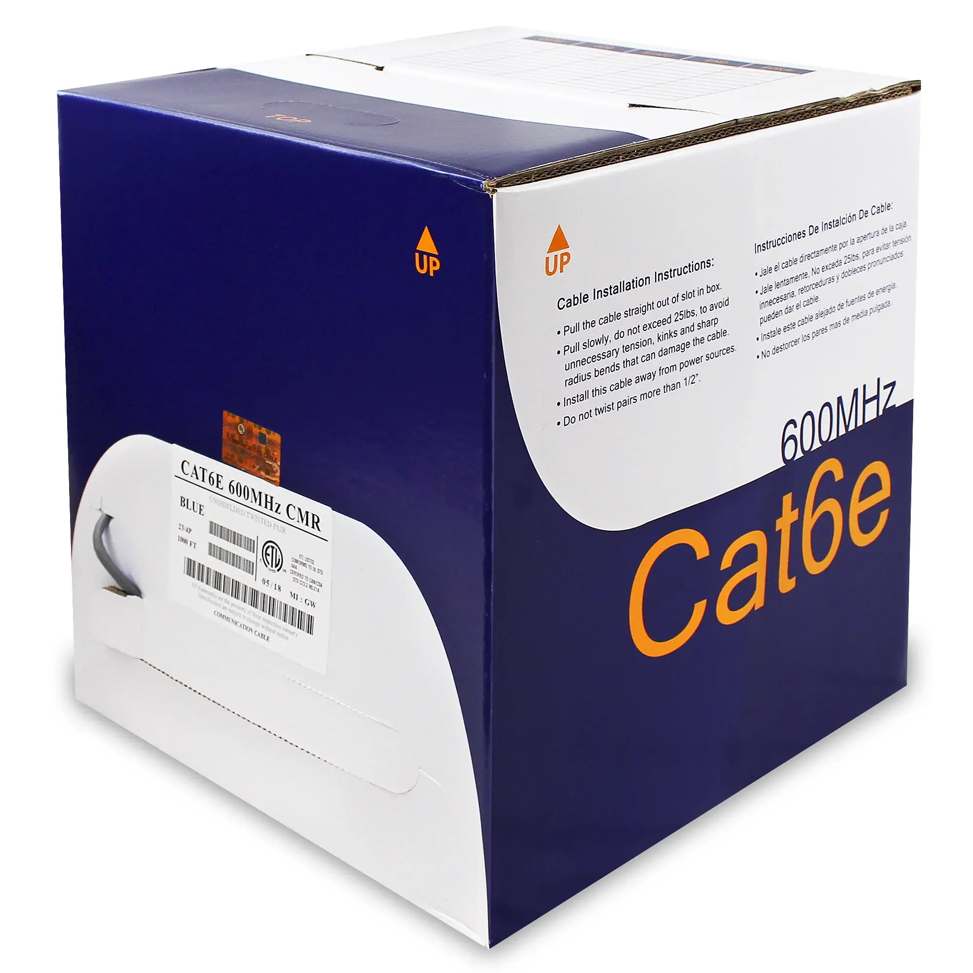 1000Ft Cat.6 Solid Wire Bulk Cable CMR