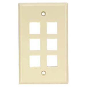 Thumbnail: 6Port Keystone Wallplate Smooth Face
