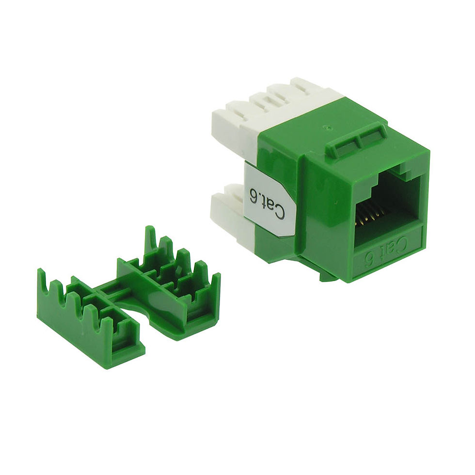 縮圖：Cat.6 RJ45 110 Type 180° Keystone Jack