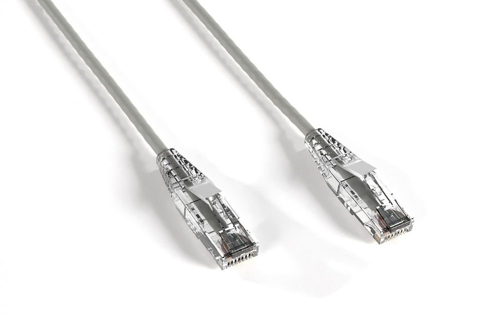 Thumbnail: 25Ft Slim Cat.6a 28AWG Cable with translucent clear boot