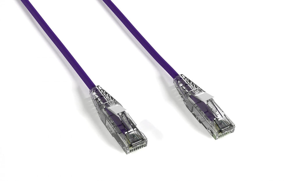 縮圖：7Ft Slim Cat.6a 28AWG Cable with translucent clear boot