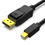 Thumbnail: 2m (6.56ft) Mini DisplayPort Male to DisplayPort Male Black Cable 4K@60Hz