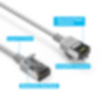2Ft Cat.8 U/FTP Slim Ethernet Network Cable Black 30AWG