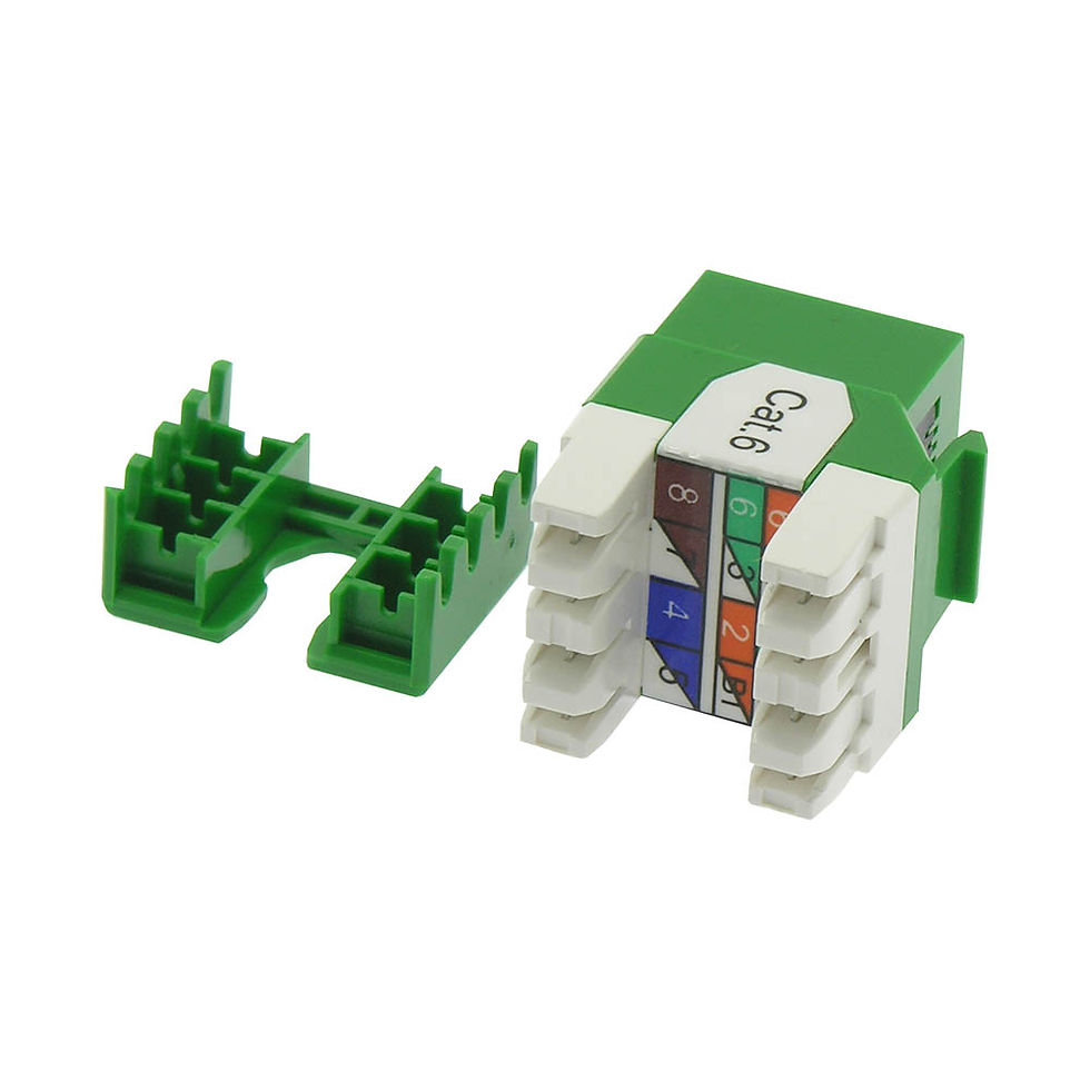 Thumbnail: Cat.6 RJ45 110 Type 180° Keystone Jack