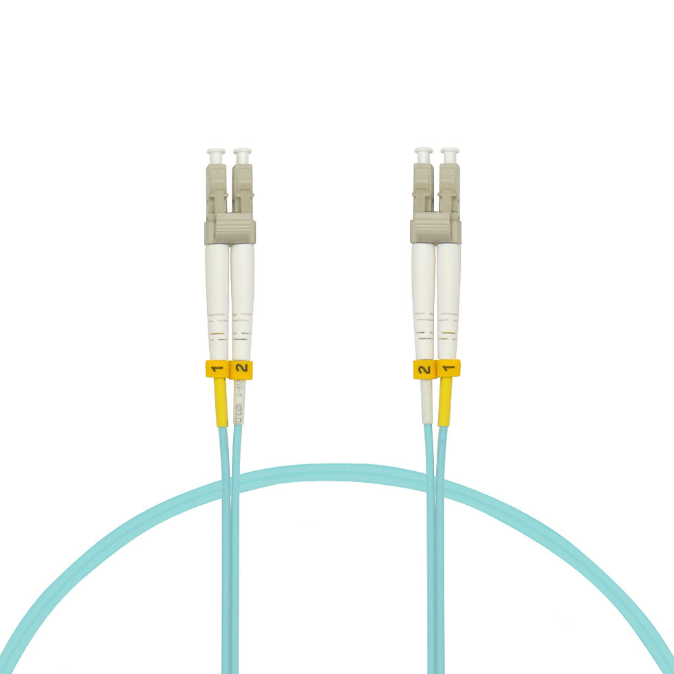 Thumbnail: LC/UPC-LC/UPC OM3 Multimode Duplex OFNR 2.0mm Aqua Fiber Optic Patch Cable
