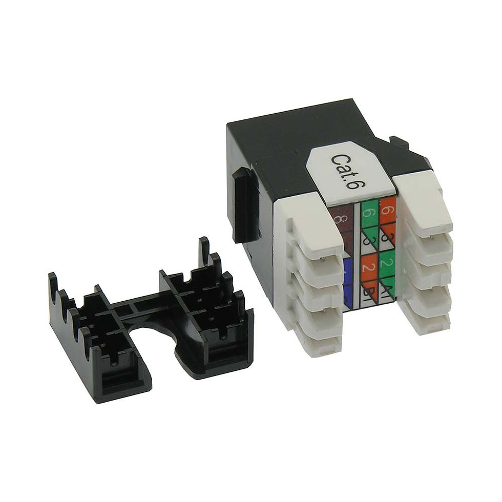 Thumbnail: Cat.6 RJ45 110 Type 180° Keystone Jack