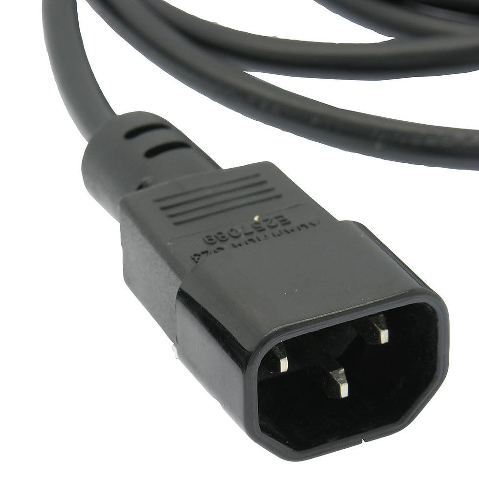 Thumbnail: 3t Power Extension Cord C13 to C14 Black /SVT 18/3