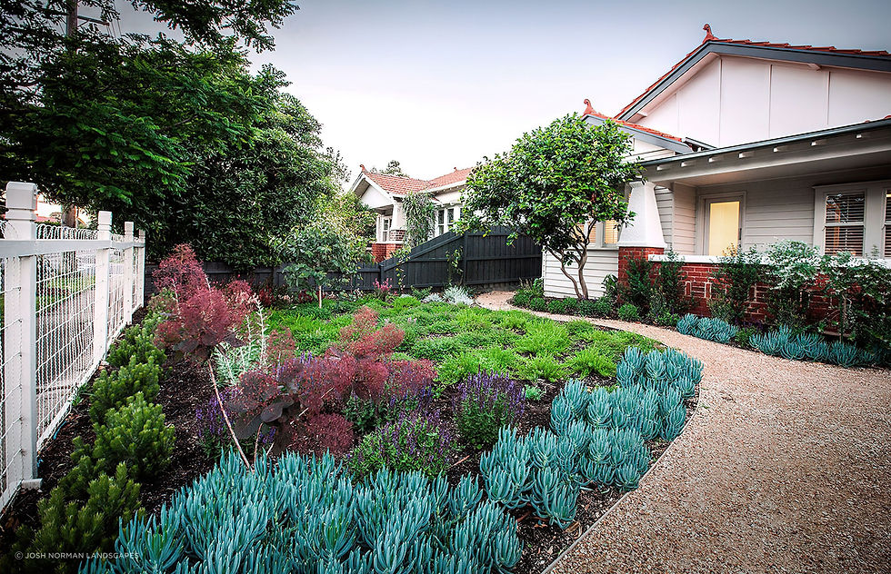 Happy Melbourne client after a professional garden maintenance service