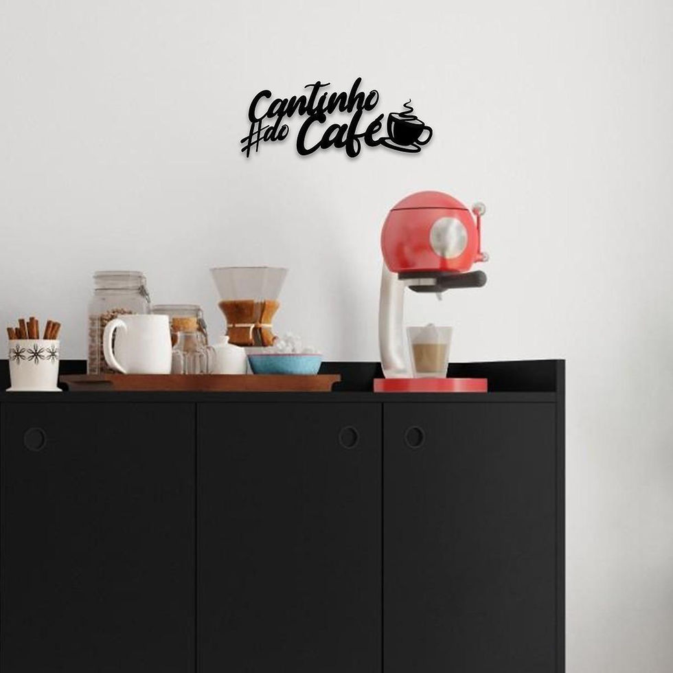 Miniatura: Cantinho do Café Decoração de Loja com Frase, Já Vai Com Fita Dupla