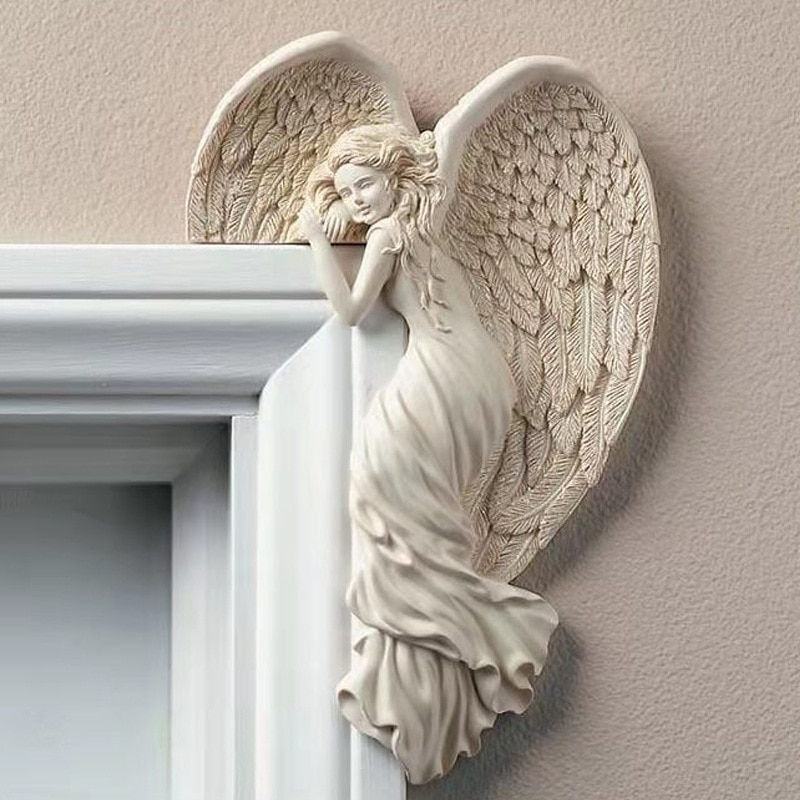 Miniatura: Anjo Redentor Nórdico Com Fixadores Para Porta - Salon Decor