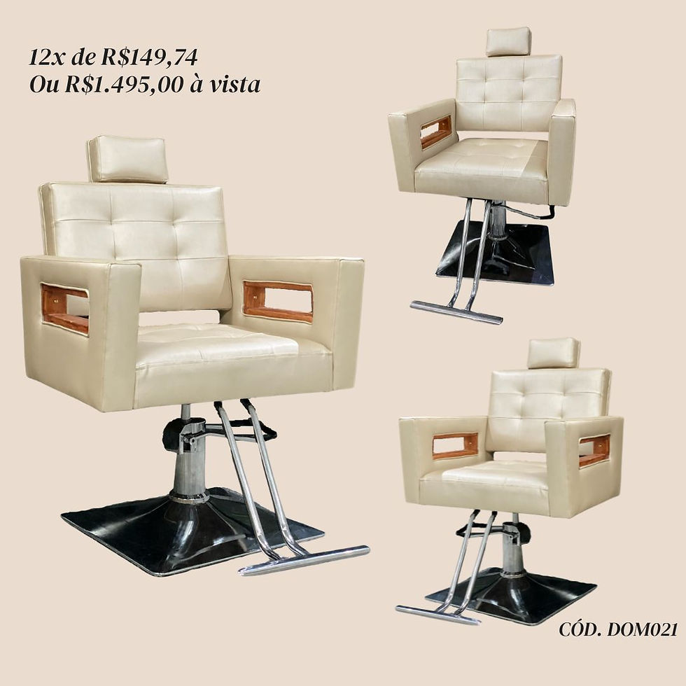 Miniatura: Cadeira Cabeleireiro Jolie Hid. e Fixa