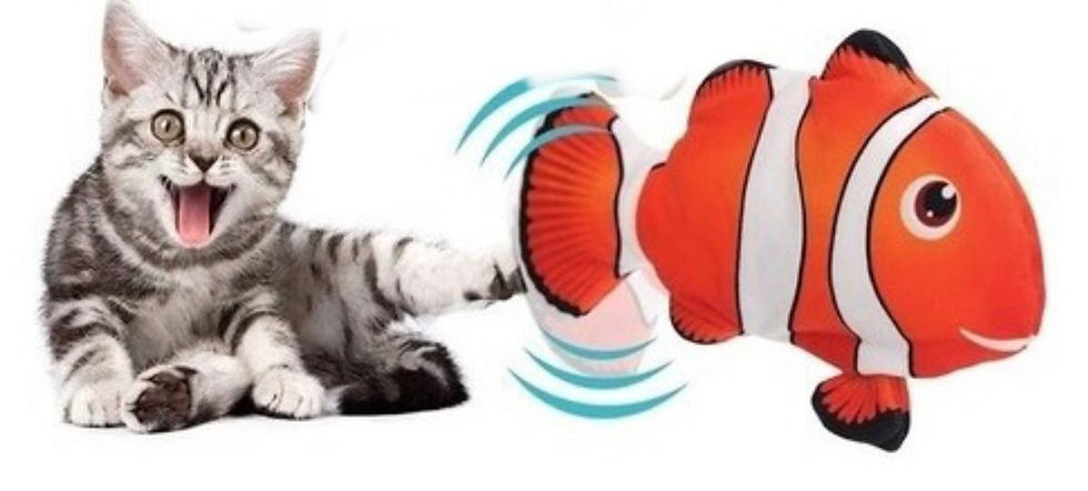 Miniatura: Peixinho Nemo, Brinquedo que Melhora a Beleza do Gato.