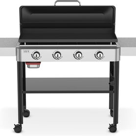 Weber 36" Rust Resistant Liquid Propane Gas Griddle, for Outdoor Grilling, 4 Burners, Black