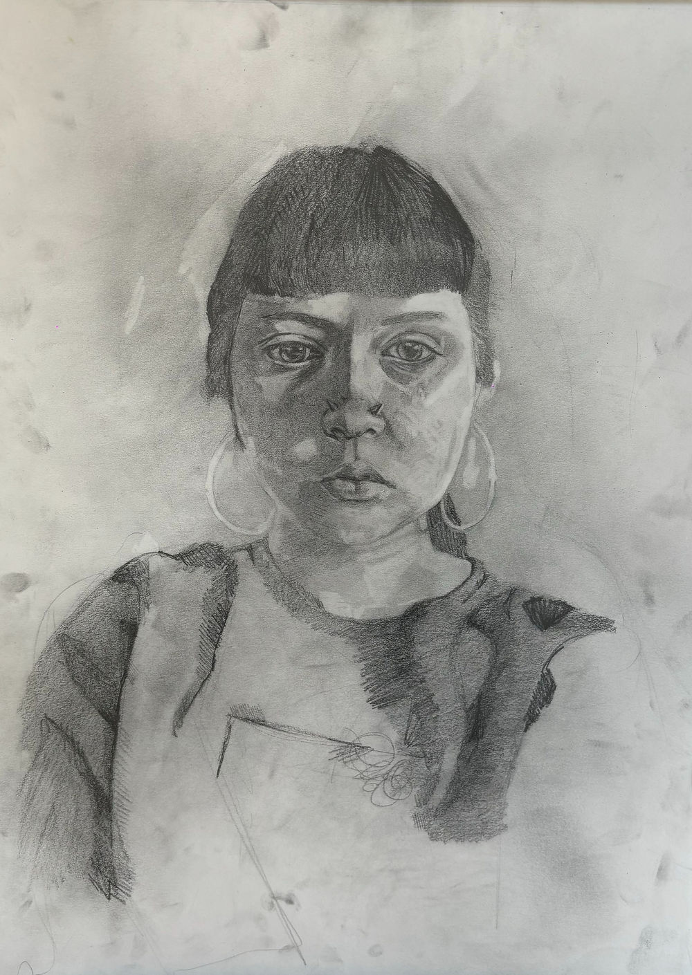 portrait of girl with bangs