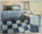 blue bathroom