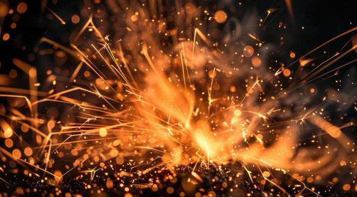 macrograph-capturing-the-intricate-details-of-flames-and-sparks-in-an-explosion-against-a-