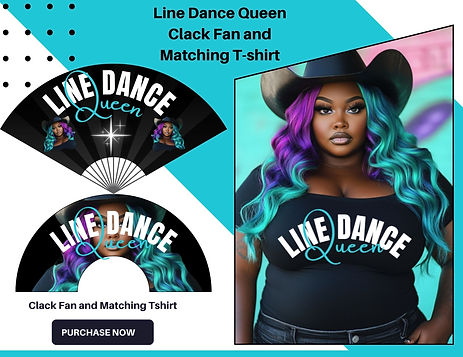 Line dance Custom fan. 