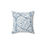 Thumbnail: Faux suede pillow with bold navy palm leaf pattern on white background, ideal for tropical or modern home decor accents.