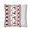 Thumbnail: Holiday cushion cover with red Nordic-style reindeer, pine trees, and snowflake pattern on a white background