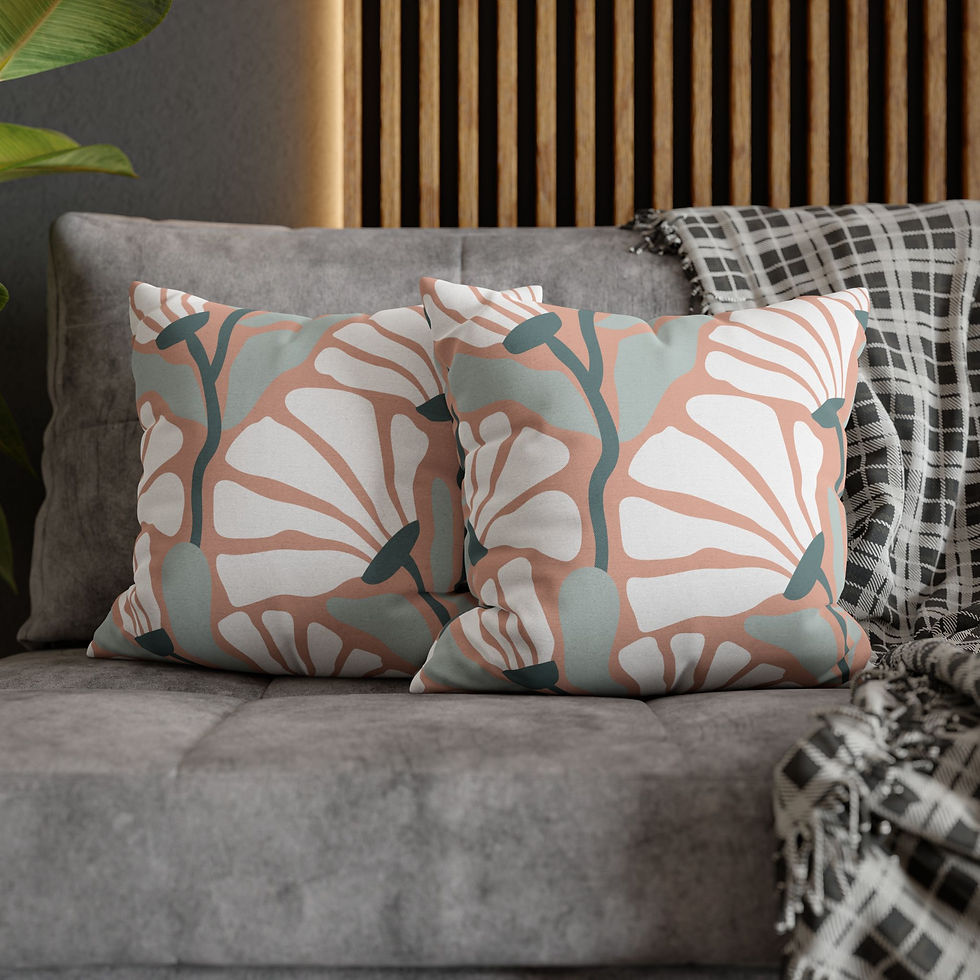 Thumbnail: Modern Floral Pattern Pillow Cover