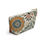 Thumbnail: Accessory pouch with bold floral pattern in earthy tones of orange, green, and navy on a cream background.
