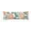 Thumbnail: Extra-long white body pillow featuring a vintage-inspired, large-scale botanical chintz pattern with coral pink flowers and s
