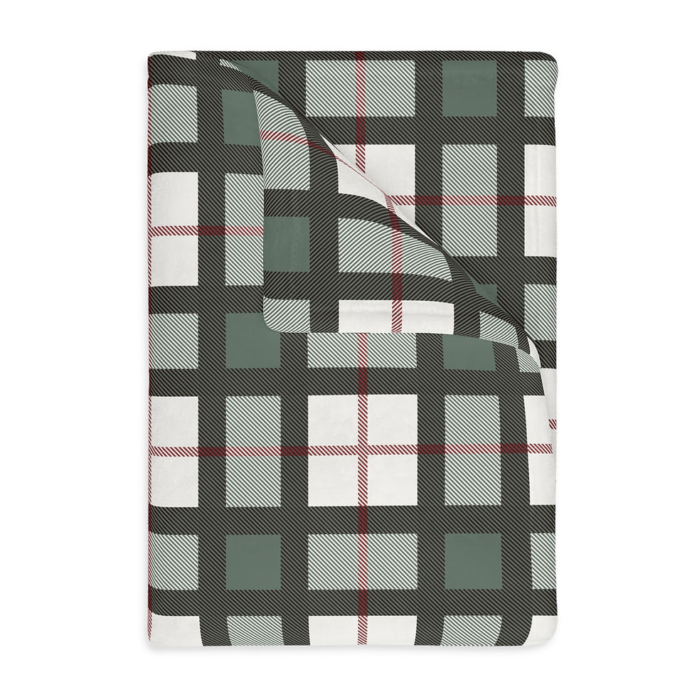 Thumbnail: Heritage Holiday Plaid Velveteen Microfiber Blanket