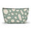 Thumbnail: Green accessory pouch with abstract cream leopard print—stylish and bold for everyday essentials.