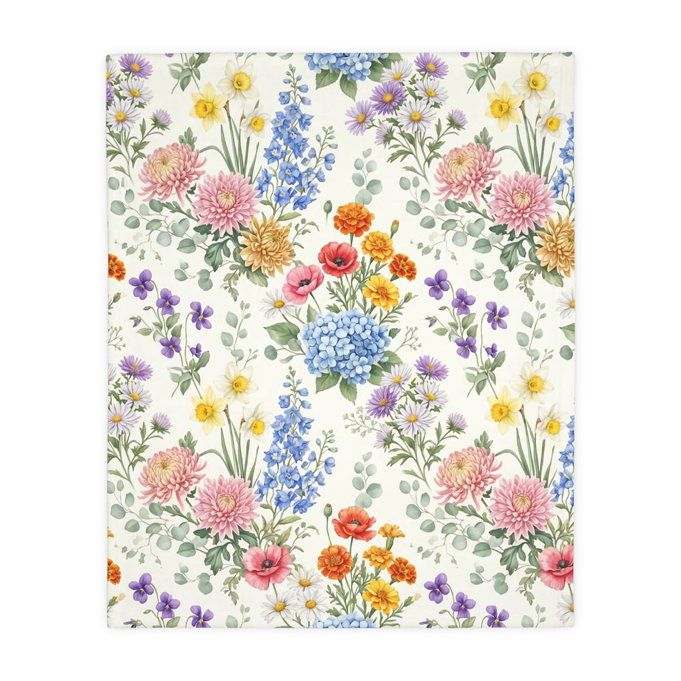 Thumbnail: Kathy Mother Day- Family Birth Flowers Blanket