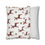 Thumbnail: Minimalist Christmas pillow cover with red-brown reindeer and snowflake design on white fabric
