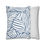 Thumbnail: Pillow cover with a bold navy blue tropical leaf pattern on a white background, perfect for adding a modern coastal touch.