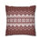 Thumbnail: Burgundy holiday pillow cover with white Nordic knit-style snowflakes and geometric winter sweater pattern