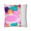 Thumbnail: Pillow cover with abstract paintbrush design in pink, turquoise, coral, yellow, and purple tones – colorful artistic cushion
