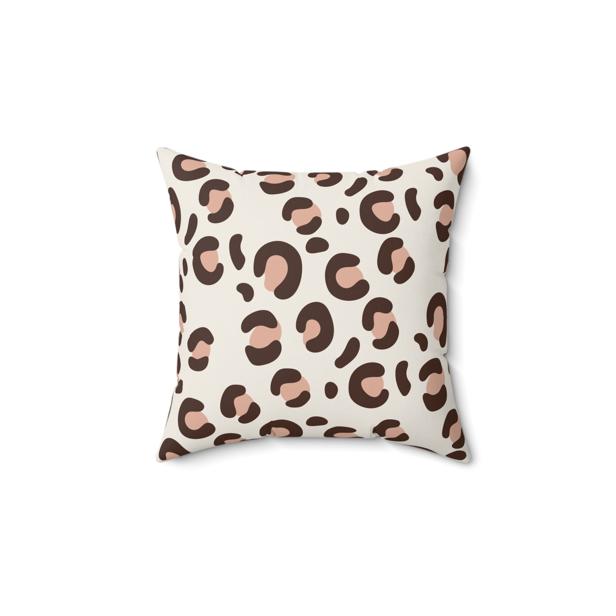 Leopard Print Faux Suede Square Pillow - Stylish Home Decor