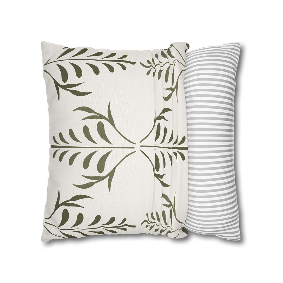 Thumbnail: Organic Harmony Olive Botanical Pillow Cover