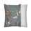 Thumbnail: Dusty blue pillowcase with brown and cream illustrated butterflies, moths, beetles, and ladybugs in a detailed insect-themed
