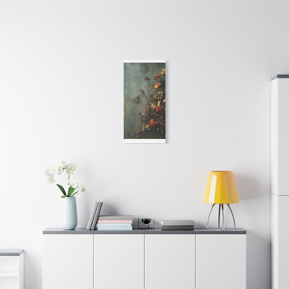 Thumbnail: Rustic Autumn Wildflowers Canvas Wall Art