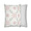 Thumbnail: Holiday-themed cushion cover with blush red and sage lotus floral patterns on a white background