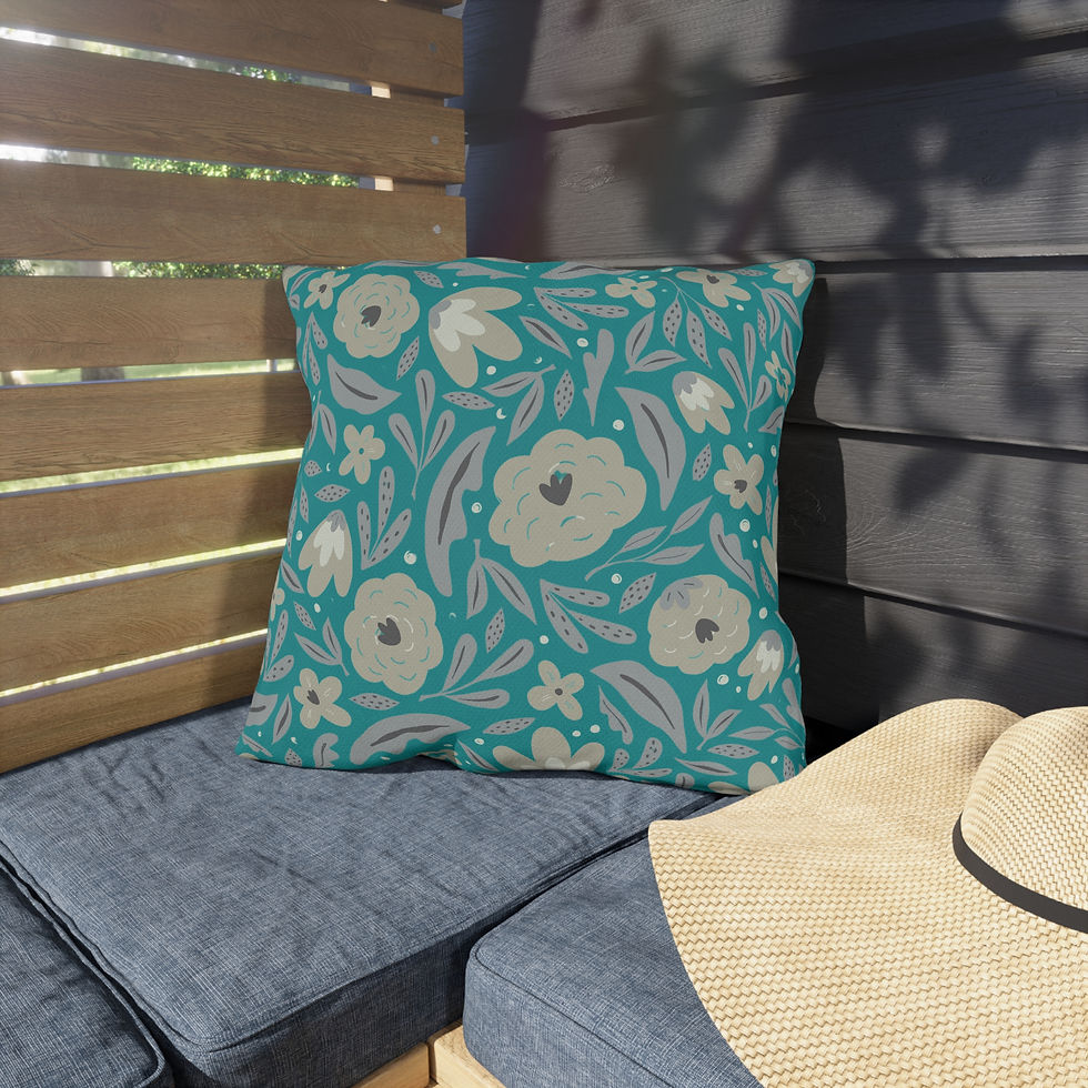 Thumbnail: Floral Outdoor Pillows - Cozy Decorative Cushions for Patios and Gardens