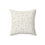 Thumbnail: Faux suede pillow with green and gray speckled pattern on a cream background, great for simple, modern, and neutral decor.