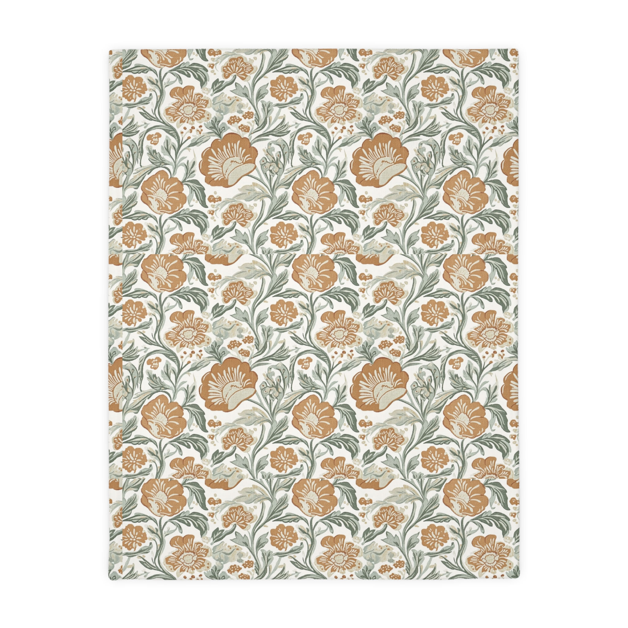 Autumn Floral Vine Velveteen Microfiber Throw