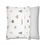 Thumbnail: White pillowcase with a scattered pattern of softly illustrated moths and butterflies in muted natural tones of brown, green,