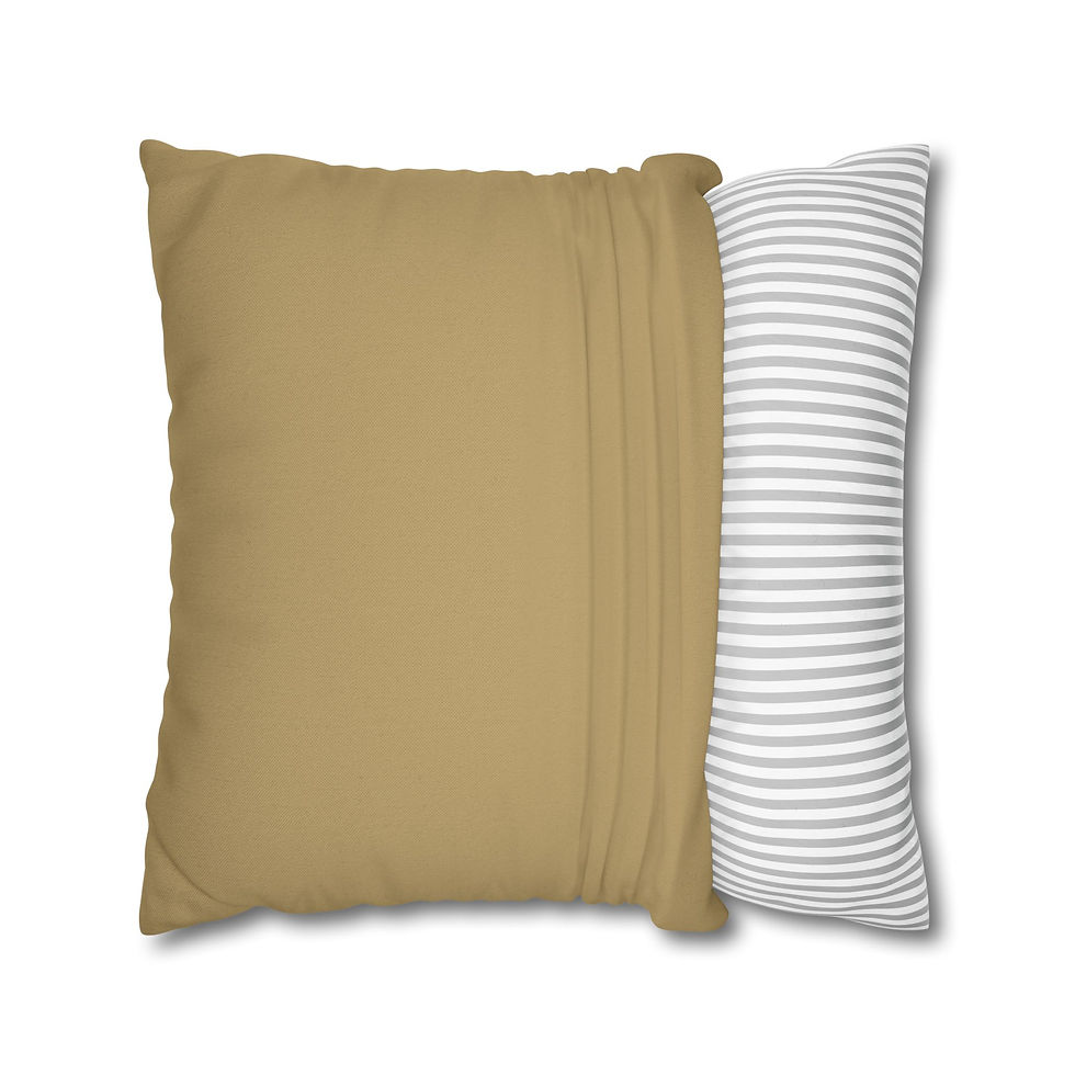 Solid golden ochre cushion cover in a warm mustard yellow tone, perfect for layering in earthy or modern interiors.