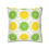 Thumbnail: Cushion cover with bright lemon and lime slice pattern in yellow and green on a white background, accented with colorful dots