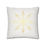Thumbnail: White pillow cover with a large golden snowflake design in the center, elegant holiday and winter décor