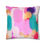 Thumbnail: Pillow cover with abstract paintbrush design in pink, turquoise, coral, yellow, and purple tones – colorful artistic cushion