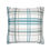 Thumbnail: Pillow cover with a teal and taupe plaid pattern on a white background.