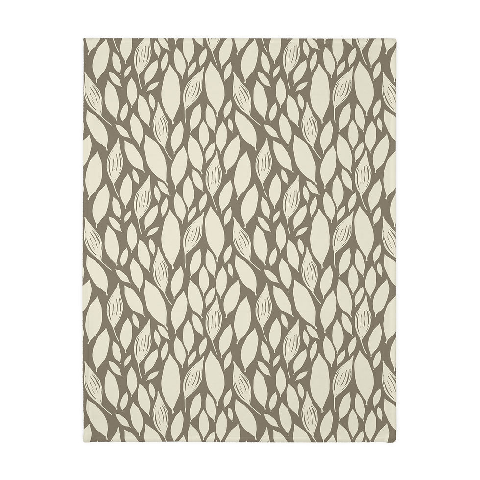 Thumbnail: Woodland Leaf Velveteen Microfiber Blanket 