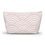 Thumbnail: White accessory pouch with soft pink scallop pattern, perfect for storing makeup, toiletries, or everyday essentials.